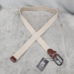 PX Belt Mens 44 Beige Braided Stretch Textile *NWT*